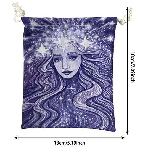 Youding Almacenamiento Tarot | Estuche Tarot Estampado Star Fairy | Pequeñas Bolsas joyería, Organizador Accesorios Tarot adivinación del Destino para Dados oráculo