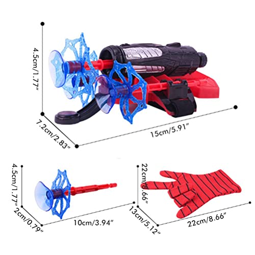 YQkoop Spider Web Shooter, Creative Hero Guantes Launcher Toy Set Niños Cosplay Movie Web Shooters Accesorios de disfraces Plástico Web Slinger Muñeca Juguetes Favores de fiesta para niños niñas