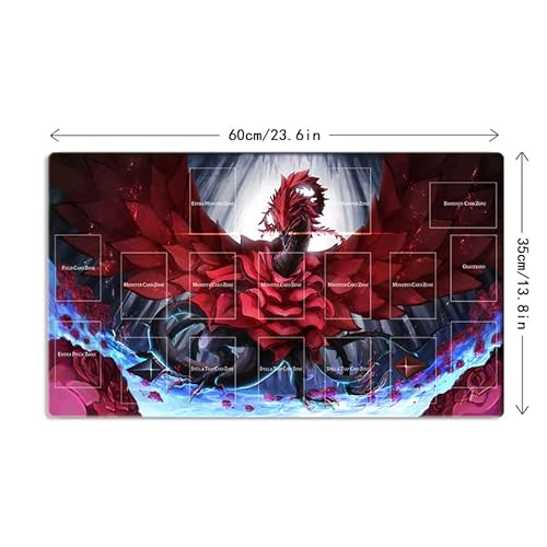 Yu-Gi-Oh! Playmat Black Rose Dragon TCG CCG - Juego de cartas de trading