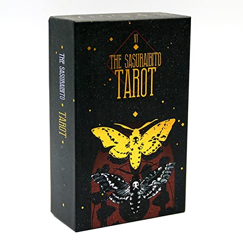 Yuechuxiao 78 Cartas de Tarot con guía y Caja, Barajas de Tarot para Principiantes, Juego de adivinación, Herramientas de adivinación de brujería, Borde Dorado