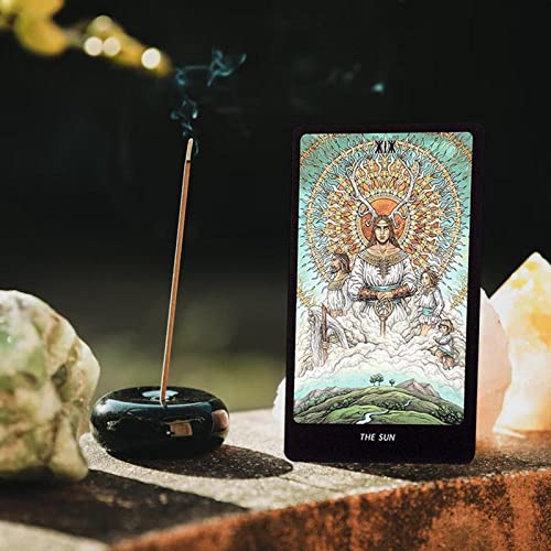 Yuechuxiao Cartas del Tarot con guía, Baraja de Cartas del Tarot para Principiantes, Baraja de Tarot de Palabras Clave, Herramientas Originales de adivinación para Contar el Futuro