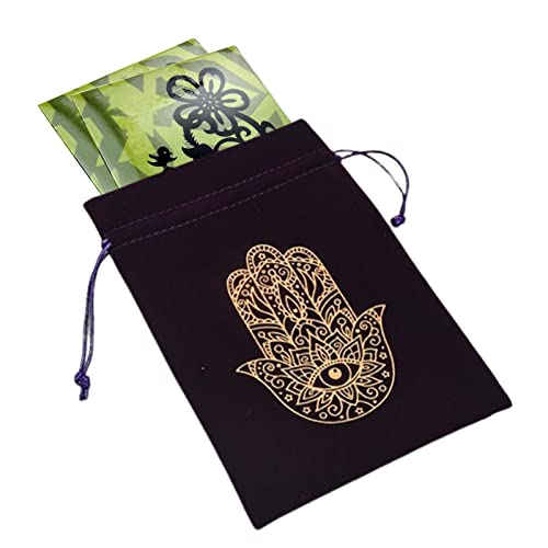 Zceplem Almacenamiento misteriosas para Cartas Tarot | Tarot Deck Bag Franela para Cartas Tarot, Joyas, cosméticos, Dados - Tarot Cards Holder Almacenamiento