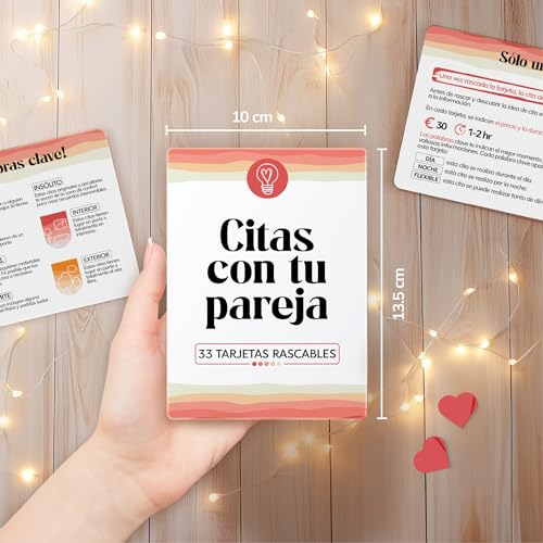 ZENAGAME Citas con tu Pareja - El Juego de Cartas para Rascar con 33 Planes de Actividades y Citas en Pareja - Regalo Romántico para Parejas - Actividades Divertidas y Aventuras