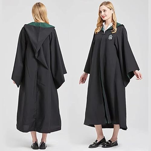 ZHIXUN Gryffondor de túnica,Disfraz de Gryffindor,con Capa y Corbata,Túnica de Mago Adulto,Disfraces de Cosplay de Harry Potter,para Halloween y Carnaval (145, Slytherin)