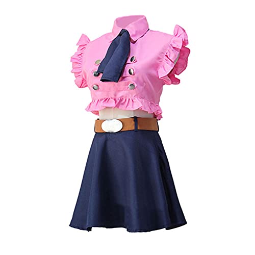 Zhongkaihua Elizabeth Liones - Disfraz de cosplay de los siete pecados mortales, juego completo de uniforme de camarera, vestido de Halloween para mujer, Elizabeth Liones-1#, S