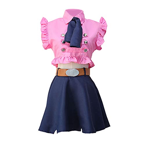 Zhongkaihua Elizabeth Liones - Disfraz de cosplay de los siete pecados mortales, juego completo de uniforme de camarera, vestido de Halloween para mujer, Elizabeth Liones-1#, S