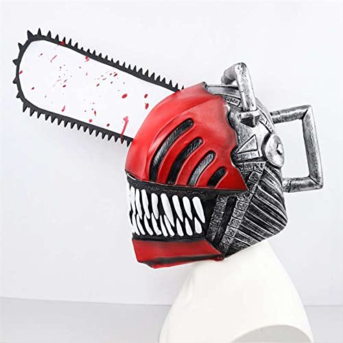 Zhongkaihua Motosierras Hombre Cosplay Denji Máscara Látex Casco Halloween Carnaval Disfraz Accesorios Máscara Anime Cosplay Chainsaw Man Denji Merch Trajes