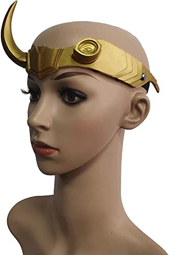 ZLCOS Sylvie Lady Loki Máscara de resina serie de televisión 2021 Casco de cuerno roto Cosplay Accesorios de mascarada Accesorios de fiesta (resina)