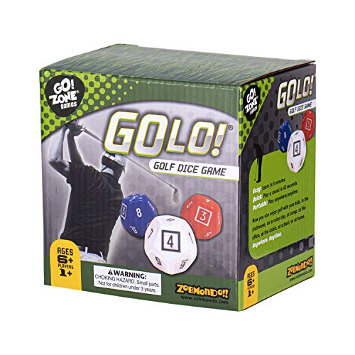 Zobmondo!! Golo, Golf, Juego de Dados - Premio Ganador, Super Divertido, Juego de Dados de Golf - un Juego de Dados Viajes, casa, Fiestas Talla única Multicolor