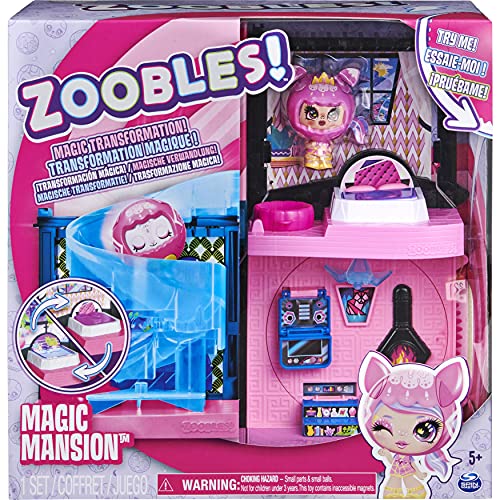 Zoobles Magic Mansion Transforming Playset with Exclusive Z-Girl Collectible Figure, Kids Toys for Girls Aged 5 and Above