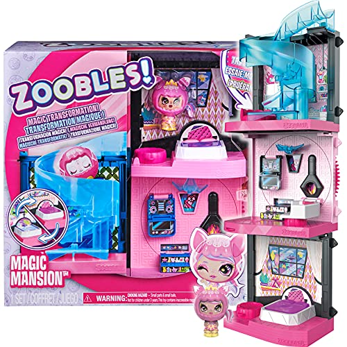 Zoobles Magic Mansion Transforming Playset with Exclusive Z-Girl Collectible Figure, Kids Toys for Girls Aged 5 and Above