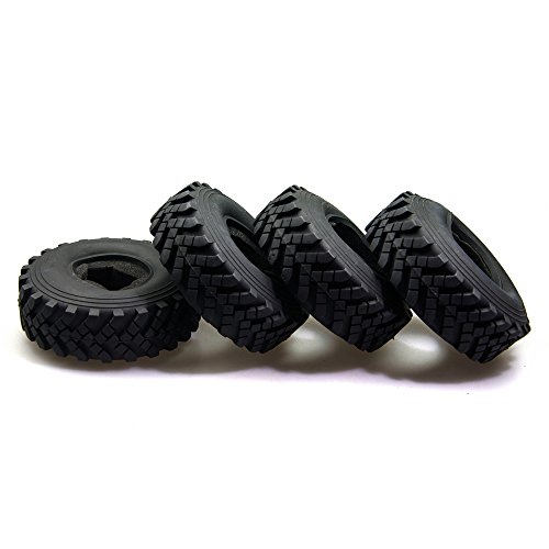 ZuoLan Juego de 4 neumáticos de 2,2 pulgadas y 40 mm RC para Crawler Wraith 1/10 RC (modelo A)