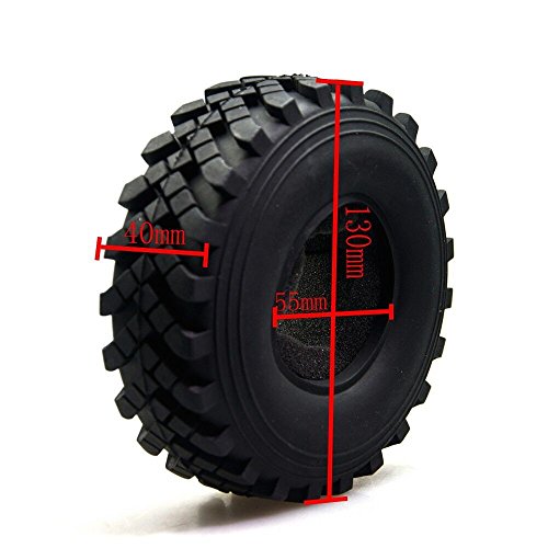 ZuoLan Juego de 4 neumáticos de 2,2 pulgadas y 40 mm RC para Crawler Wraith 1/10 RC (modelo A)