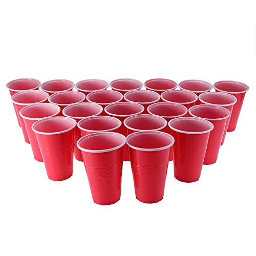 01 Juego de Beer Pong, Juego de Beer Pong Que Incluye 24 Vasos Rojos y Pelotas de Ping Pong, Juguete para Fiestas, Pub, Vasos para Beber, Juguete para Fiestas