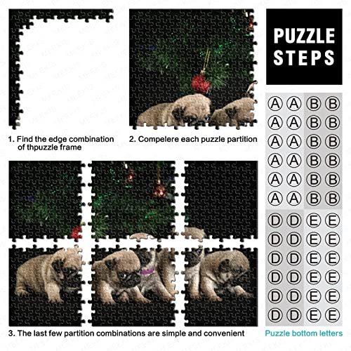 1000 Piezas De Rompecabezas- Five Pugs -Juego De Rompecabezas para Adultos Y Niños,Puzzle Familia,El Regalo para Amantes Y Amigos。1000pcs (75x50cm)