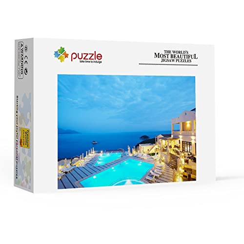 1000 Piezas De Rompecabezas- Resort in The Greek Islands -Juego De Rompecabezas para Adultos Y Niños,Puzzle Familia,El Regalo para Amantes Y Amigos。70x50cm/1000pcs