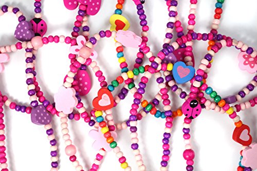 12 pulseras de princesa para niñas; relleno para bolsas de fiesta.