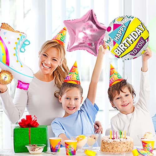 15 globos de ambiente con 1 rollo de cinta, globos discoteca de 22 pulgadas, globos estéreo 4D, globos láser coloridos, decoración de los años 70, adecuado para fiestas de cumpleaños, bodas