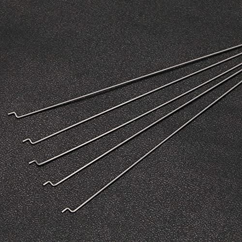 15pcs Kit de bocina de control de avión con alas fijas, 1.2 x 200 mm empujador 1.3 mm conector de empujadores accesorios de bocina de control para aviones modelos RC helicóptero RC