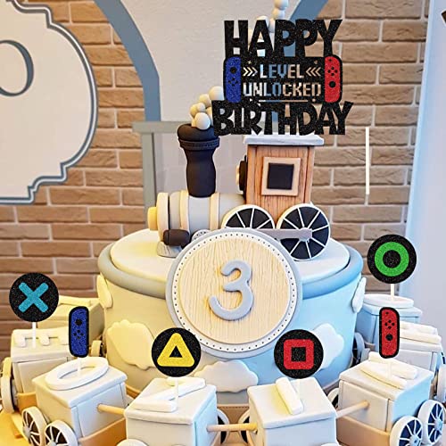 19 Piezas Decoracion Tartas Videojuegos Topper Tarta Decoración para Niños Decoraciones para Tartas De Cumpleaños Juego para Suministros De Fiesta De Cumpleaños con Temática De Videojuegos