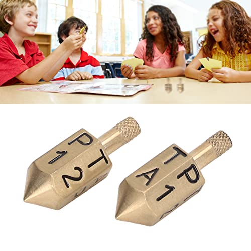 2 Uds Dados Giratorios de 6 Lados, Dados Superiores de Metal Sólido Juego de Juego Chance Advance Dados Giratorios de Seis Lados para Juego de Escritorio