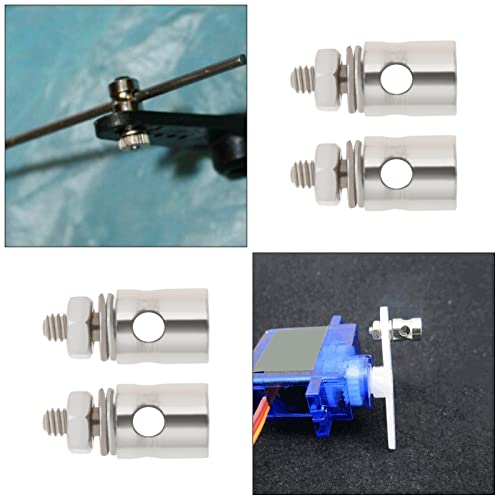 20 Piezas de 2,1 mm de diámetro de Agujero de Varilla de Empuje servo Conector ajustadores para Alambre de Acero de 1,8 a 2,0 mm para RC Modelo de Coche avión helicóptero