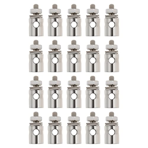 20 Piezas de 2,1 mm de diámetro de Agujero de Varilla de Empuje servo Conector ajustadores para Alambre de Acero de 1,8 a 2,0 mm para RC Modelo de Coche avión helicóptero