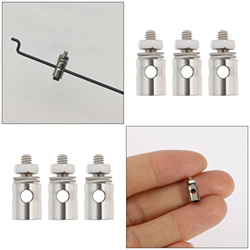 20 Piezas de 2,1 mm de diámetro de Agujero de Varilla de Empuje servo Conector ajustadores para Alambre de Acero de 1,8 a 2,0 mm para RC Modelo de Coche avión helicóptero