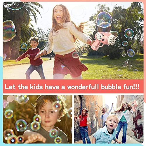 2022 New 23 Hole Gatling Bubble Machine,Automatic Bubble Maker Bubble Machine for Kids,Bubble Machine for Toddlers 1-3 Boys Girls Kids Outdoor Toys Birthday Gifts