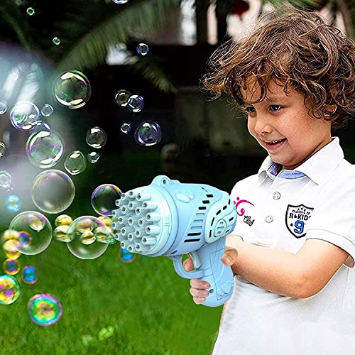 2022 New 23 Hole Gatling Bubble Machine,Automatic Bubble Maker Bubble Machine for Kids,Bubble Machine for Toddlers 1-3 Boys Girls Kids Outdoor Toys Birthday Gifts