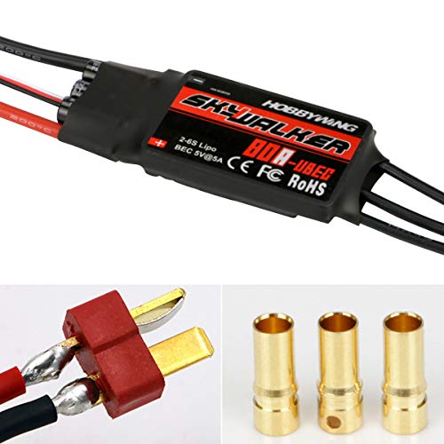 20A 30A 40A 50A 60A 80A Controlador de velocidad sin escobillas ESC BEC para RC Avión Quadcopter Helicóptero