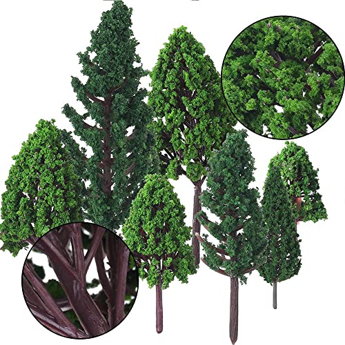 24 Piezas Árboles Modelos, Árboles en Miniatura, Árboles Modelo en Miniatura Paisaje, Arboles Maqueta, Árboles de Tren, Diorama árboles en Miniatura Hecho de Plástico, para DIY, Mesa de Arena 4,5-13cm