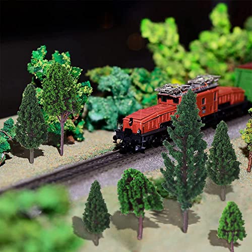 24 Piezas Árboles Modelos, Árboles en Miniatura, Árboles Modelo en Miniatura Paisaje, Arboles Maqueta, Árboles de Tren, Diorama árboles en Miniatura Hecho de Plástico, para DIY, Mesa de Arena 4,5-13cm