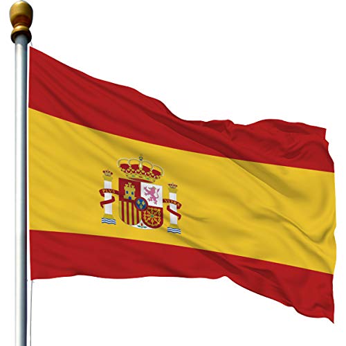 3 Pieza Banderas de España de 150 x 90 cm, banderines para el Día Nacional, Vacaciones, Fiestas, desfiles, Juegos de fútbol, Eventos Deportivos, Decoraciones de Bares