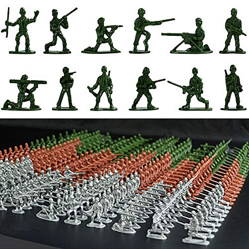 300 mini figuras militares, 12 posturas soldados de juguete de plástico con modelos de banderas para el hogar, modelo de soldado antiguo, juegos de guerra militar, figuras de acción regalo para niños