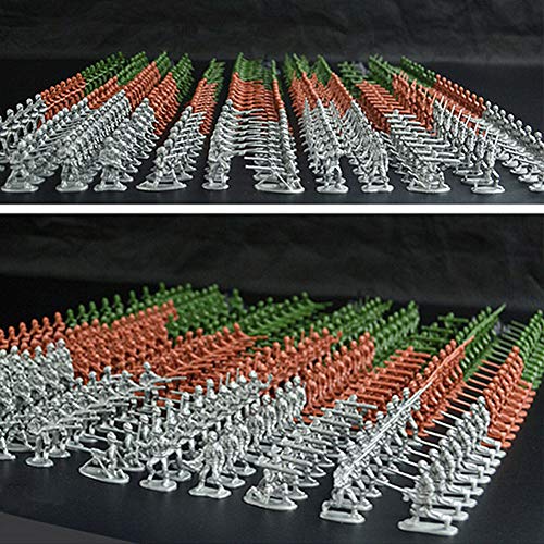 300 mini figuras militares, 12 posturas soldados de juguete de plástico con modelos de banderas para el hogar, modelo de soldado antiguo, juegos de guerra militar, figuras de acción regalo para niños