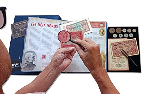 41 Monedas, Sellos y Billetes Antiguos y Originales de La Primera Guerra Mundial emitidos Entre 1914 y 1918 - Incluye Certificado de Autenticidad Una Obra Maestra del Coleccionismo