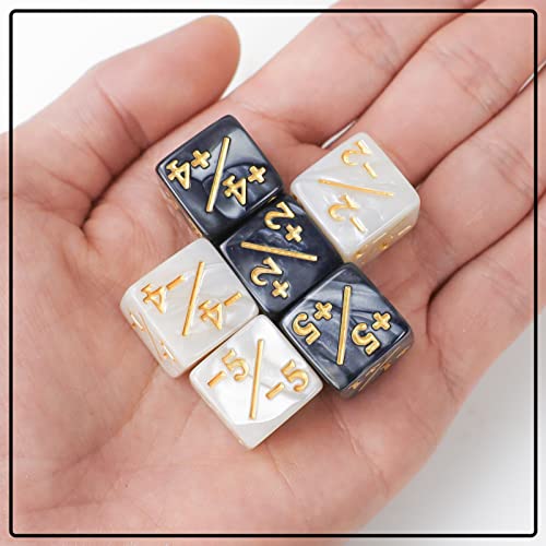 48 Piezas MTG Contadores de Dados Dados Token,Lealtad Dice D6 Loyalty Dice Setcon Bolsillos, Compatible con MTG, CCG, Card Gaming Accesorio