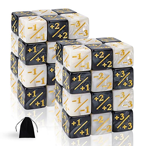 48 Piezas MTG Contadores de Dados Dados Token,Lealtad Dice D6 Loyalty Dice Setcon Bolsillos, Compatible con MTG, CCG, Card Gaming Accesorio