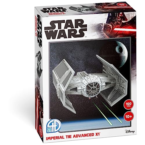 4D Build - MAQUETA TIE FIGHTER ADVANCE - Puzzle Star Wars 3D - Juguetes de Star Wars - Maquetas Juego Construcción Caza Estelar - Puzzles para Adultos y Niños - 6068507 - Juguetes Niños 10 Años +