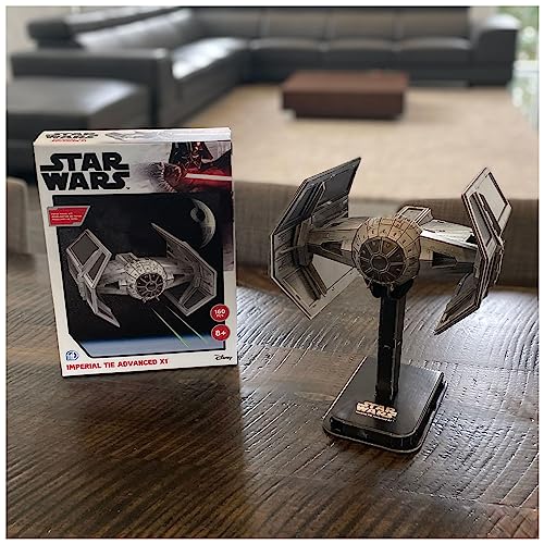 4D Build - MAQUETA TIE FIGHTER ADVANCE - Puzzle Star Wars 3D - Juguetes de Star Wars - Maquetas Juego Construcción Caza Estelar - Puzzles para Adultos y Niños - 6068507 - Juguetes Niños 10 Años +