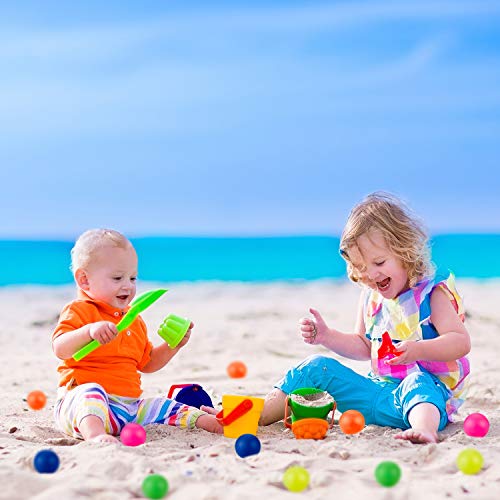 5 Piezas de Pelotas de Reemplazos de Playa Bolas de Repuesto de Paleta Bolas Adicionales para Actividades al Aire Libre, Colores Surtidos de Alta Visibilidad