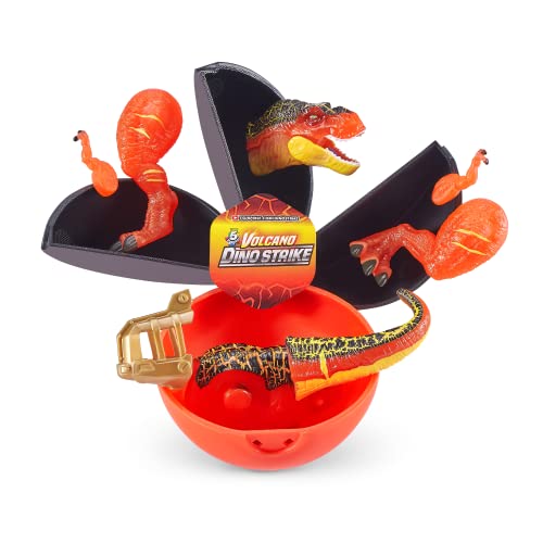 5 Surprise Dino Strike Series 4 Volcano, Surprise Dinosaur Mystery Collectible Capsule Toy, Dinosaur Battle Toy (2 Pack)