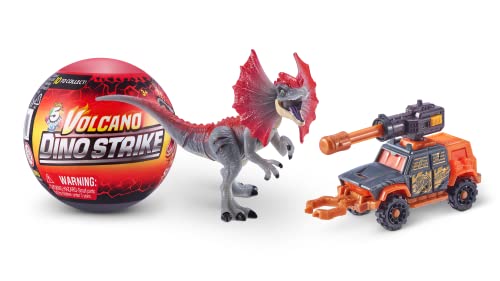 5 Surprise Dino Strike Series 4 Volcano, Surprise Dinosaur Mystery Collectible Capsule Toy, Dinosaur Battle Toy (2 Pack)