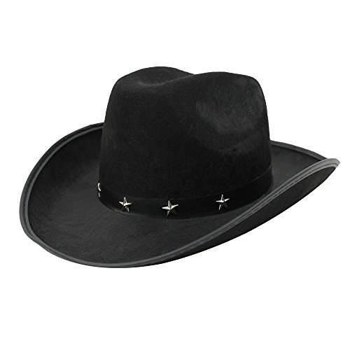 6 sombreros de vaca negros con diseño de estrella de vacuno