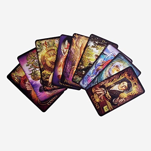 78pcs Cartas de Tarot,Mar Chetti Tarot,Cartas de Adivinación,Cartas de Tarot para Principiantes,Mar Chetti Baraja Tarot,Baraja Tarot Clásica para Fiesta en Casa y Reunión de Amigos