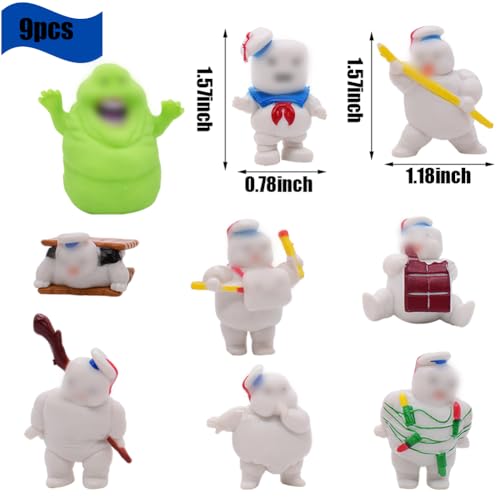 9 Piezas Gh-os-ts Figura Fantômes Cake Topper Fantômes Mini Figuras Fantômes Theme Suministros para fiestas Gho-sts Cake Decoraciones para Niños Baby Shower Película Birthday Party Decoraciones