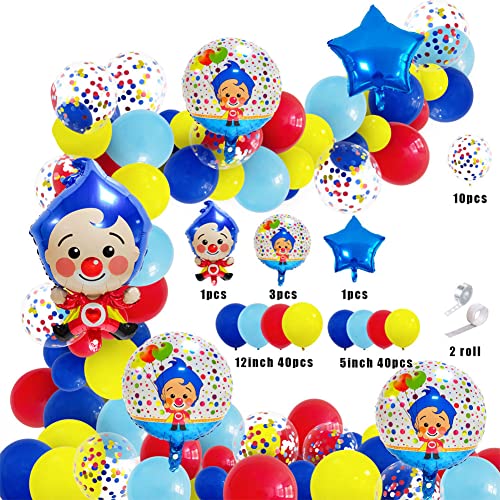 95PCS Tema de Carnaval, Globo de Papel de Aluminio de Payaso de Circo, Decoraciones de Fiesta de Apertura de Carnaval,Suministros de Fiesta de Circo de Bricolaje