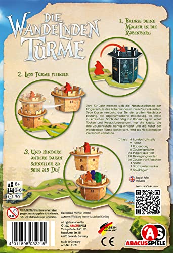 ABACUSSPIELE 03221 Die wandelnden Türme, Juego Familiar, Juego de Mesa