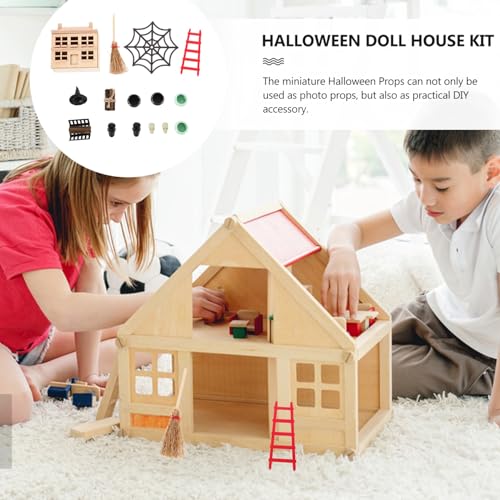 ABOOFAN 1 Juego De Casa De Muñecas Muebles De Decoración del Hogar Adorno De Casa De Muñecas De Halloween Suministros para Fiesta De Halloween Diseño De Escena Kit De Bricolaje para